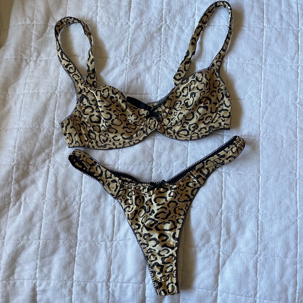For Love & Lemons Leopard Bra & Underwear